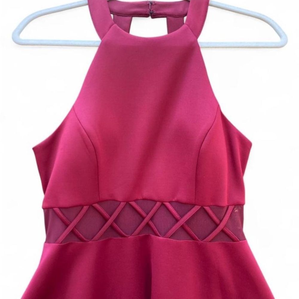 My Michelle Magenta Halter Dress - Picture 2 of 6